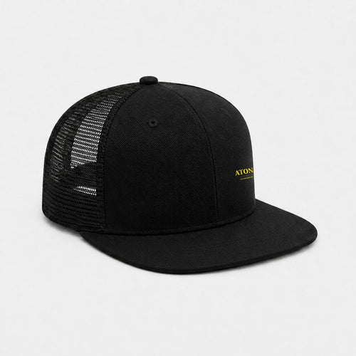 THE ATONEMENT Embroidery Flat-Brim Mesh Cap